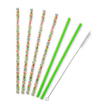 Jingle Jungle & Lime + Reusable Straw Set (Tall)