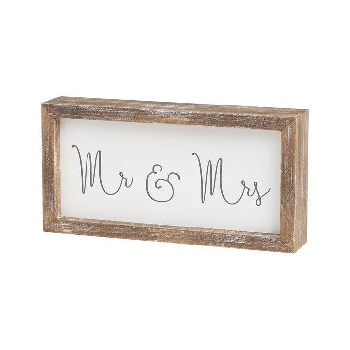 Mr. & Mrs. Wooden + Sign