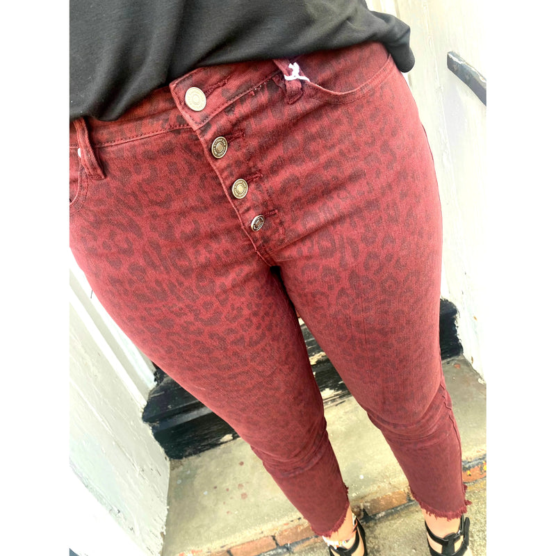 Burgundy + KanCan Jeans