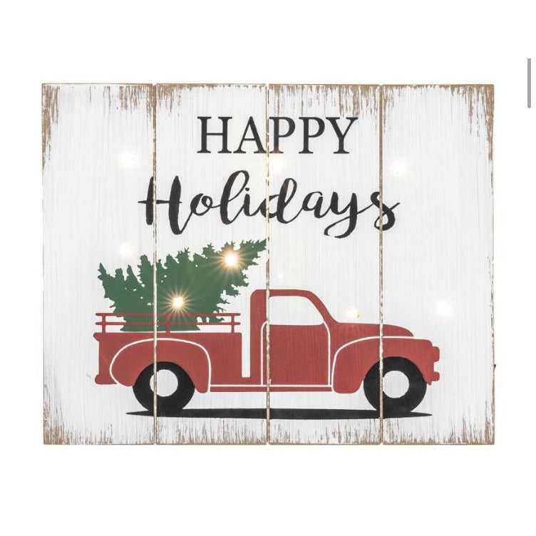 Holiday Tree Truck Hanger + Lights