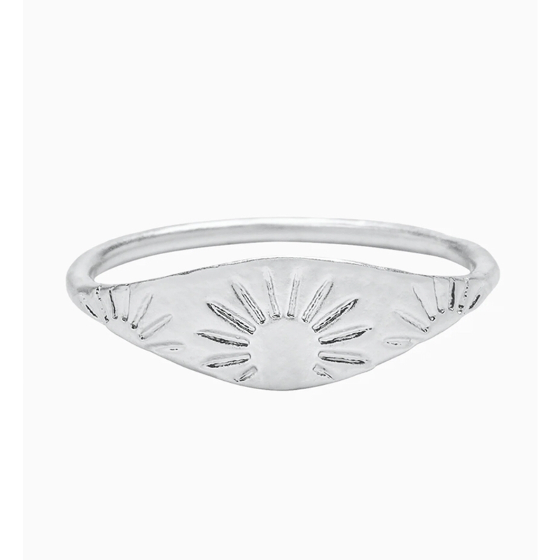 {ENGRAVED SUN RING } + Silver