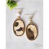 Oval Earring {{Furry + Stone}}